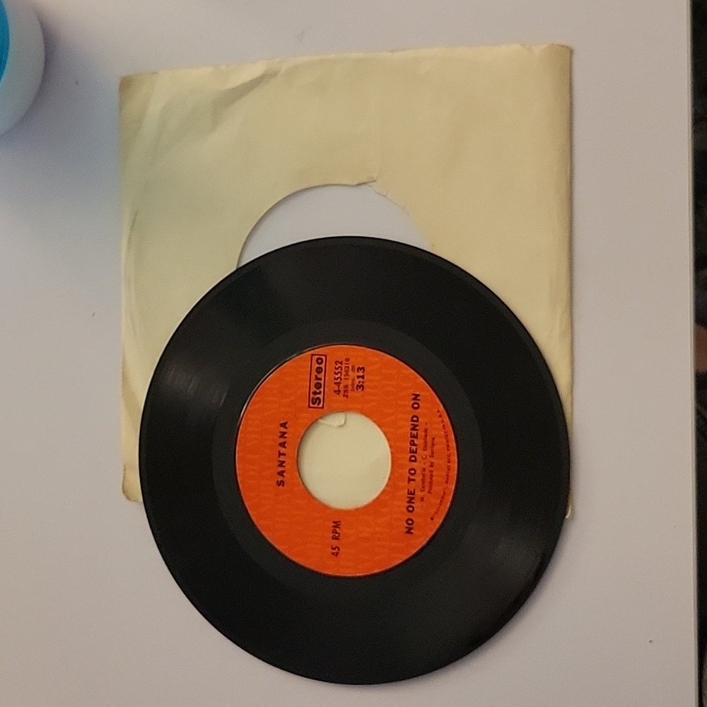45 Vinyl Record: Santana- No one to depend on  & Taboo